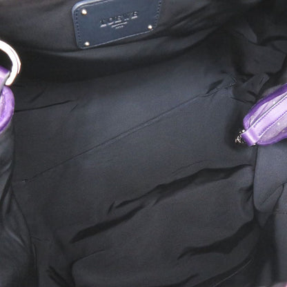 Loewe Calle GM Leather Purple Tote Bag — view 6