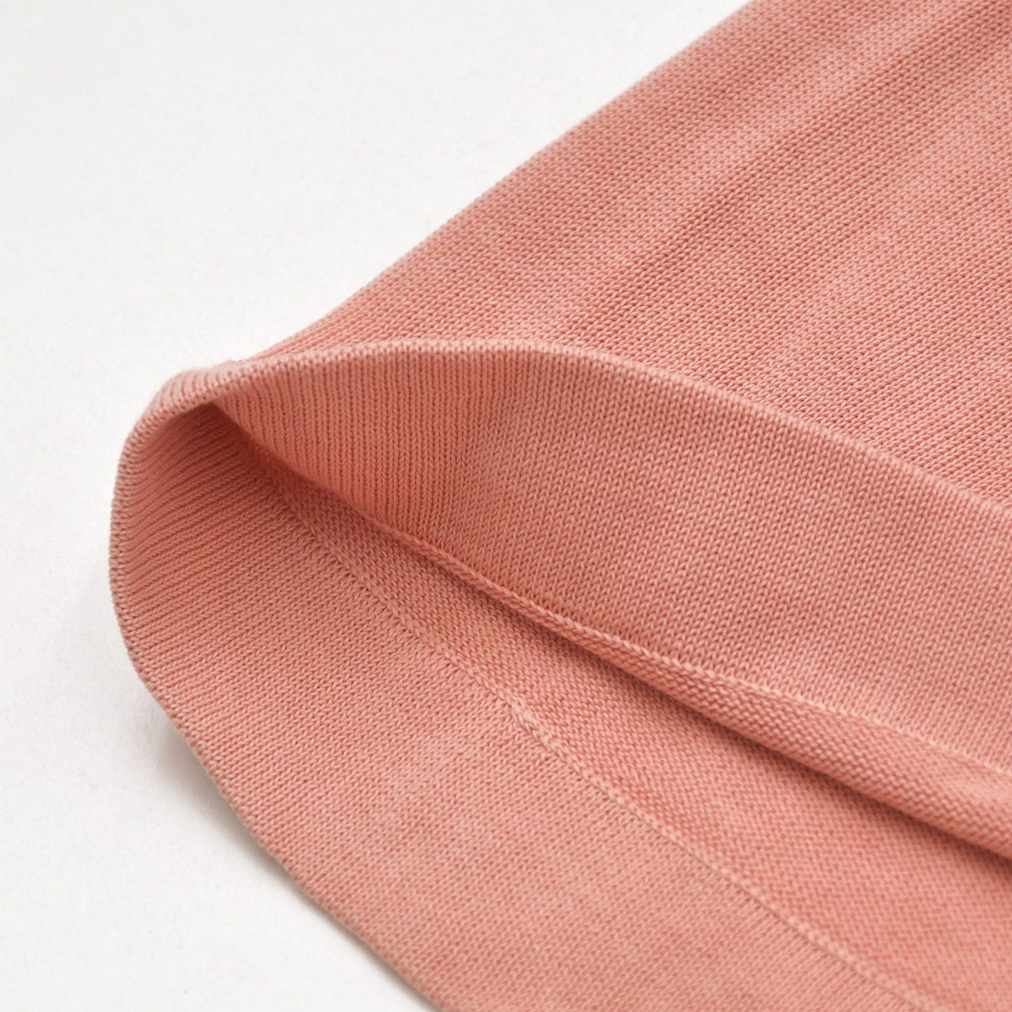 Chanel CC Logo Plate Contrast Knit Sleeveless Dress Salmon Pink Silver — view 6