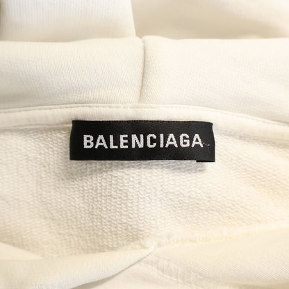 Balenciaga Back Logo Hoodie Print Pullover White — view 6