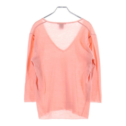 Louis Vuitton V-neck Cashmere Knit Sweater 3/4 Length Pink — view 2