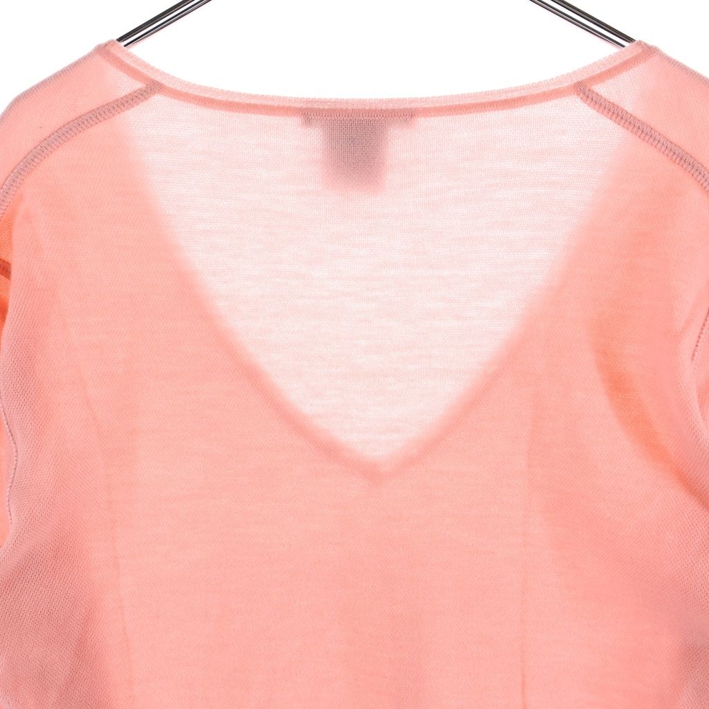Louis Vuitton V-neck Cashmere Knit Sweater 3/4 Length Pink — view 4