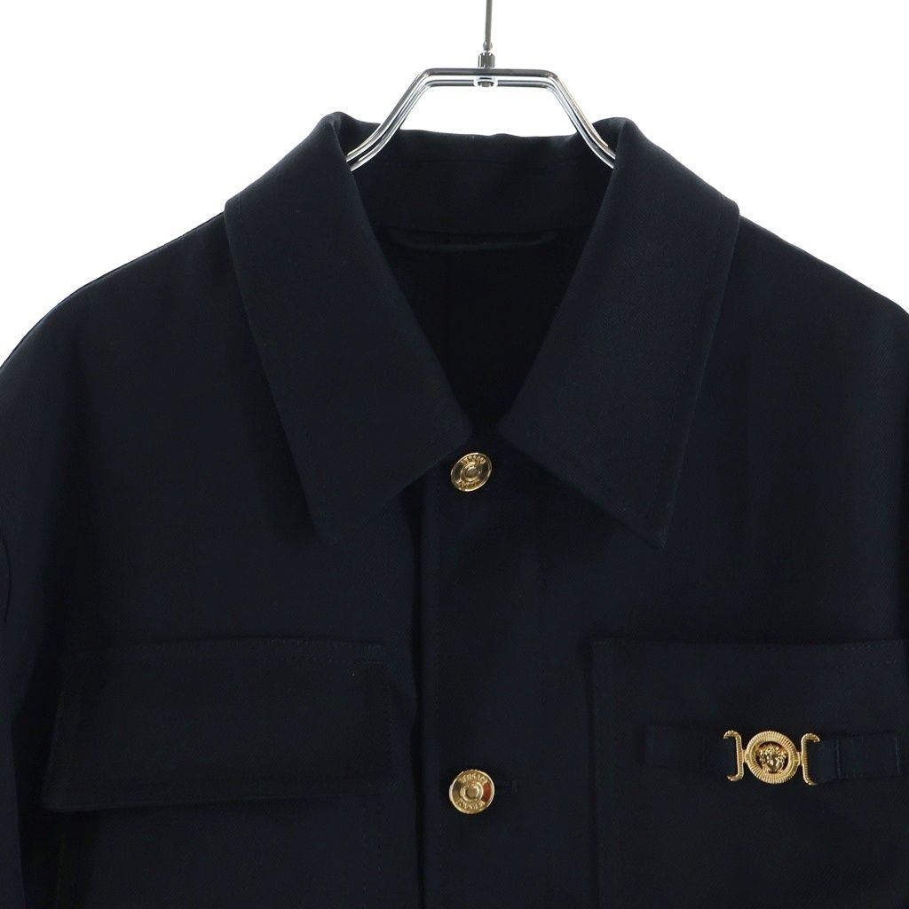 Versace Barocco Jacquard Carpenter Jacket Black — view 3