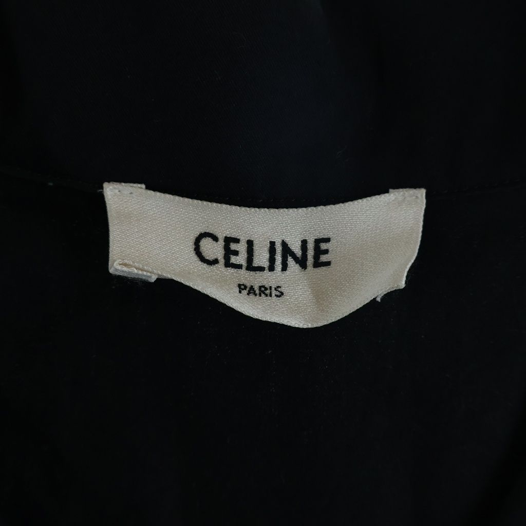 Celine Triomphe Short Sleeve Shirt Black Cotton — view 7