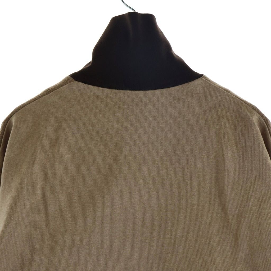 Miu Miu Logo Jersey Sweatshirt Shirt Turtleneck Hoodie Cotton Wool Brown Beige — view 4