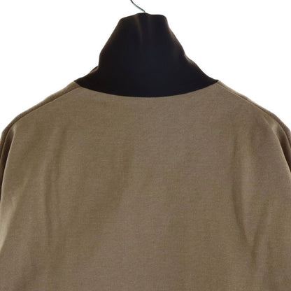 Miu Miu Logo Jersey Sweatshirt Shirt Turtleneck Hoodie Cotton Wool Brown Beige — view 4