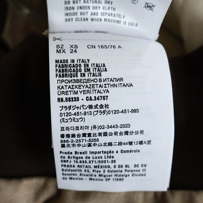 Miu Miu Logo Jersey Sweatshirt Shirt Turtleneck Hoodie Cotton Wool Brown Beige — view 8