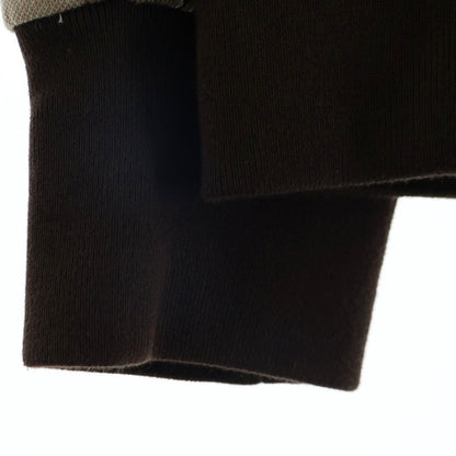 Miu Miu Logo Jersey Sweatshirt Shirt Turtleneck Hoodie Cotton Wool Brown Beige — view 5
