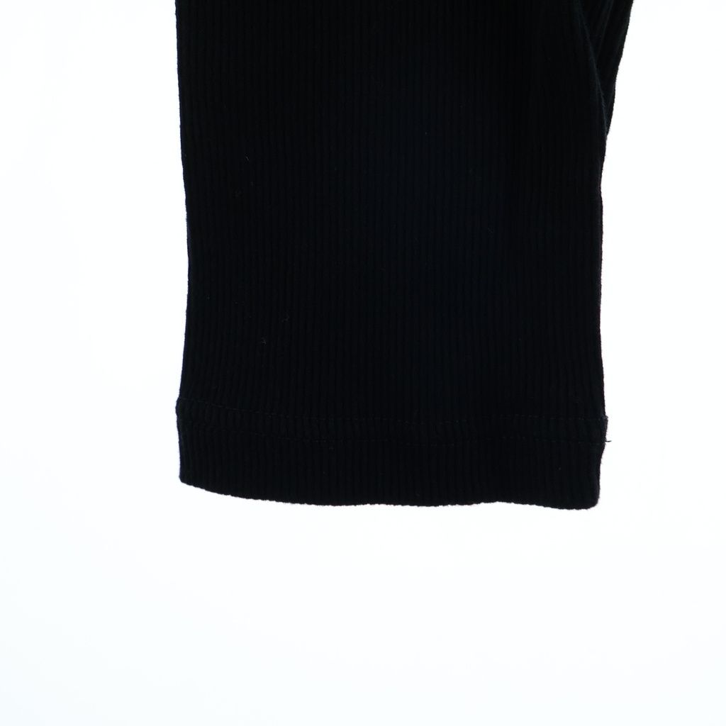 Celine Knit Long Sleeve Black Cotton Sweater — view 5