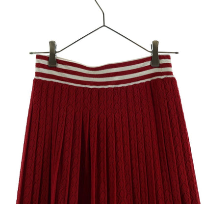 Gucci Adidas Collaboration Lace Pleated Wide Pants Red White Cotton — view 4