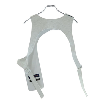 Louis Vuitton Monogram Embossed Gray Leather Cutaway Vest White — view 2
