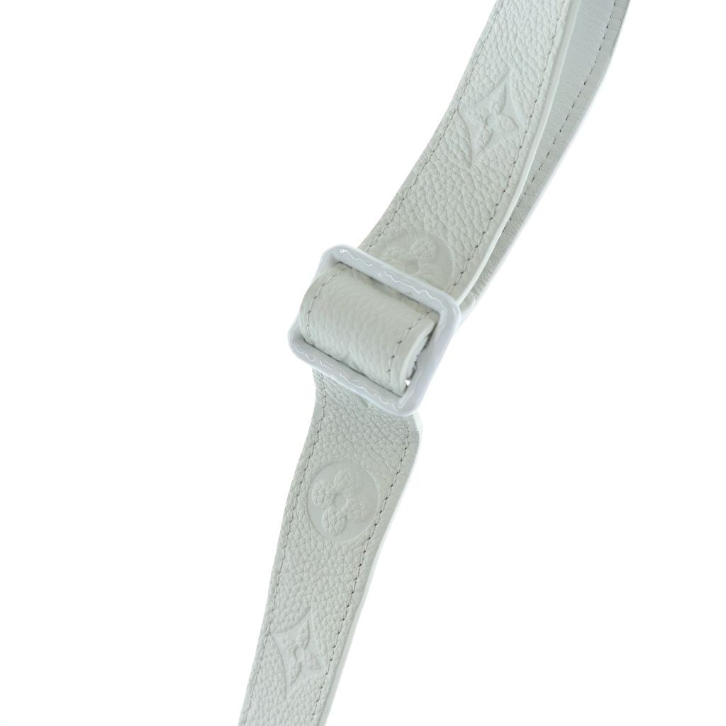 Louis Vuitton Monogram Embossed Gray Leather Cutaway Vest White — view 5