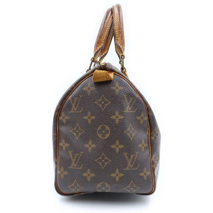 Louis Vuitton Monogram Speedy 25 Mini Boston Bag Brown Leather — view 3