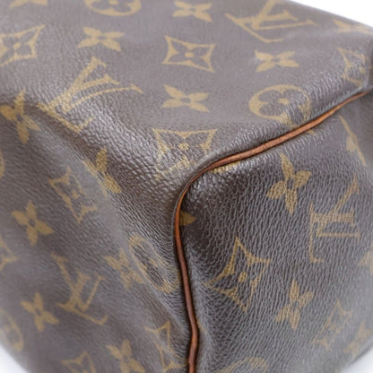 Louis Vuitton Monogram Speedy 25 Mini Boston Bag Brown Leather — view 5