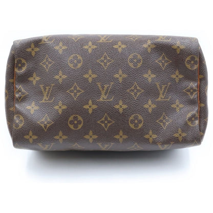 Louis Vuitton Monogram Speedy 25 Mini Boston Bag Brown Leather — view 4