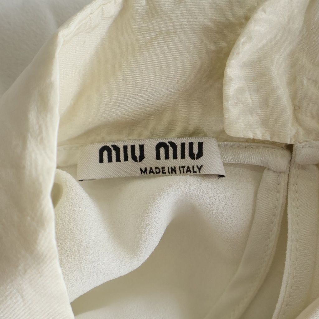 Miu Miu Blouse Bijou Sleeveless White — view 6