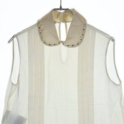 Miu Miu Blouse Bijou Sleeveless White — view 3