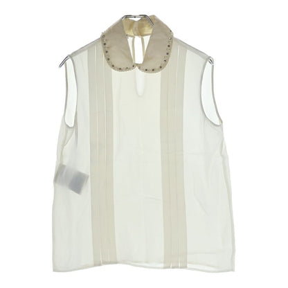 Miu Miu Blouse Bijou Sleeveless White
