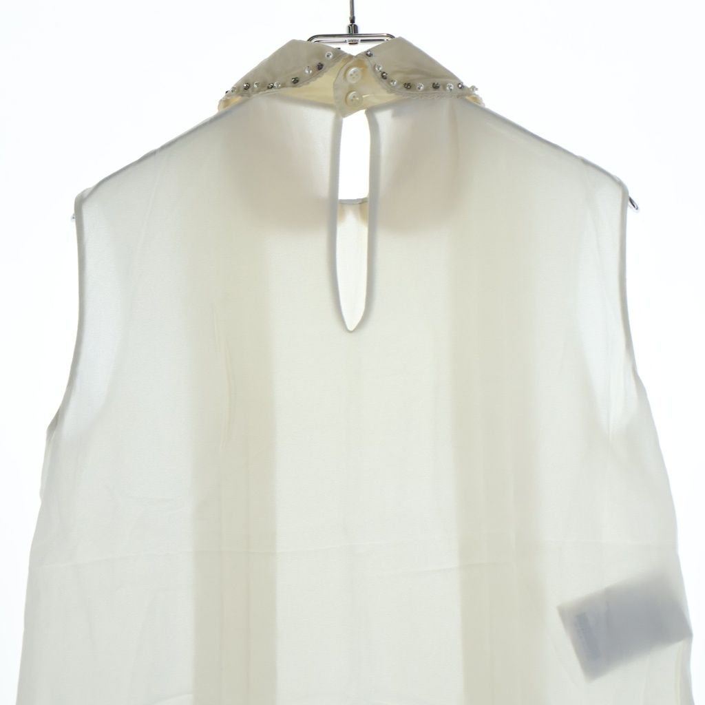 Miu Miu Blouse Bijou Sleeveless White — view 4