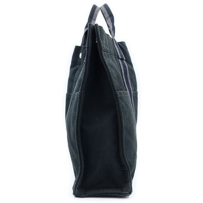 Hermes Fourre Tout MM Tote Bag Black Canvas — view 3