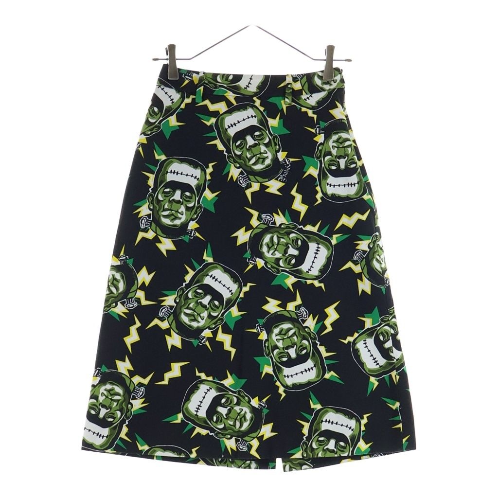 Prada Frankenstein Skirt All Over Print Black