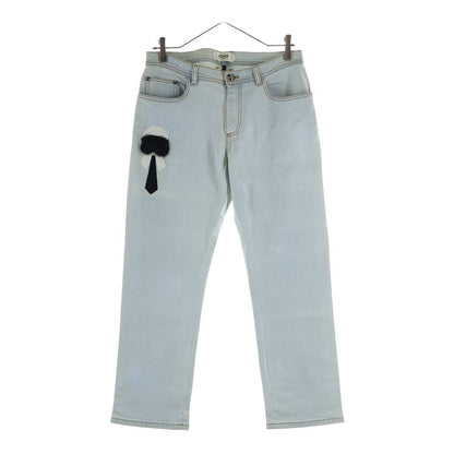 Fendi Karlito Denim Pants Sequin Decoration Indigo