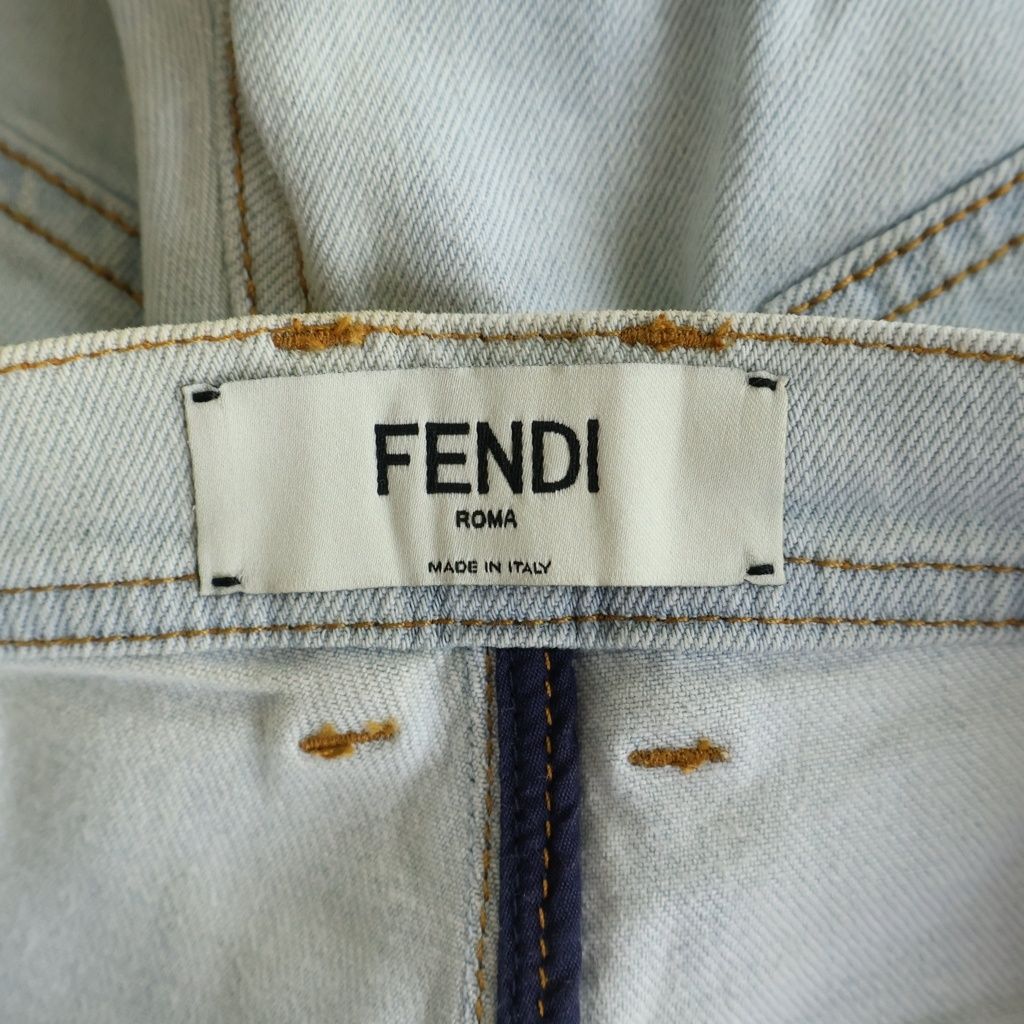 Fendi Karlito Denim Pants Sequin Decoration Indigo — view 7