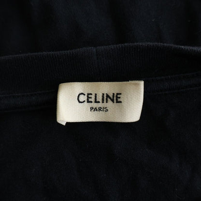 Celine Studs Logo Tee Studded T-Shirt Crew Neck Short Sleeve Black — view 7