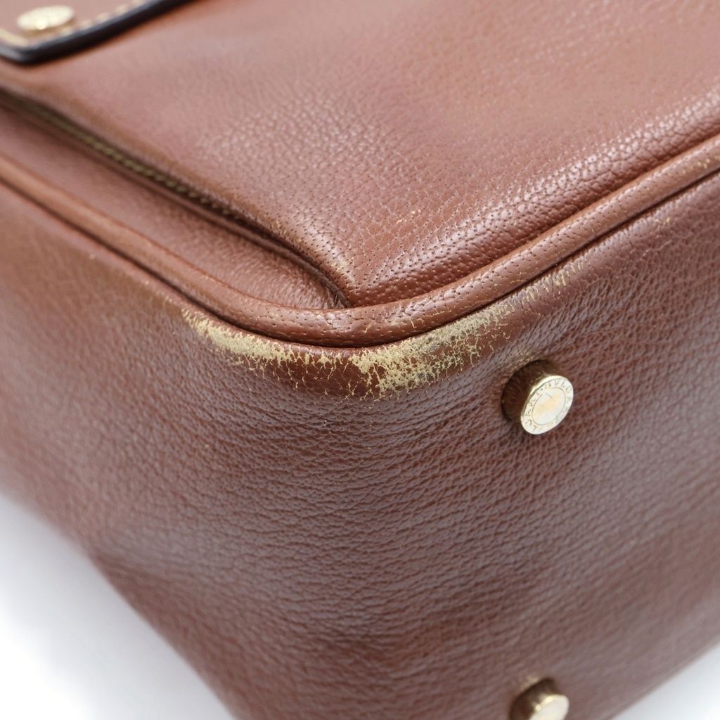 Bvlgari Maxilettare 2-Way Tote Bag Brown Leather — view 6
