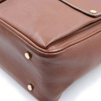 Bvlgari Maxilettare 2-Way Tote Bag Brown Leather — view 5
