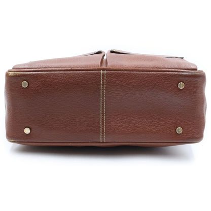 Bvlgari Maxilettare 2-Way Tote Bag Brown Leather — view 4