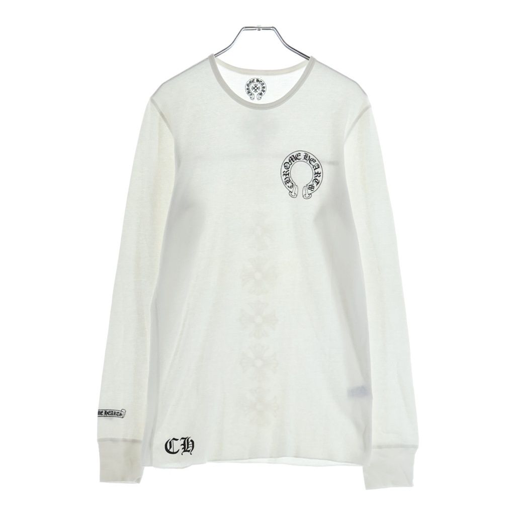 Chrome Hearts Vintage Long Sleeve Thermal Horseshoe CH Plus Print Sweatshirt — view 2