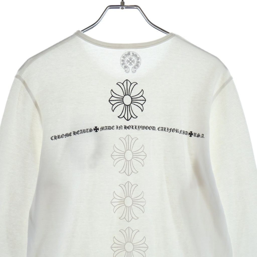 Chrome Hearts Vintage Long Sleeve Thermal Horseshoe CH Plus Print Sweatshirt — view 4