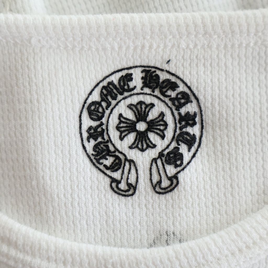 Chrome Hearts Vintage Long Sleeve Thermal Horseshoe CH Plus Print Sweatshirt — view 7