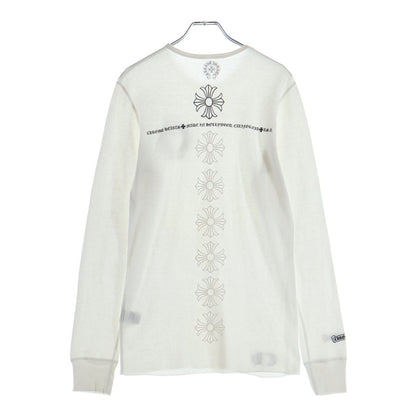 Chrome Hearts Vintage Long Sleeve Thermal Horseshoe CH Plus Print Sweatshirt
