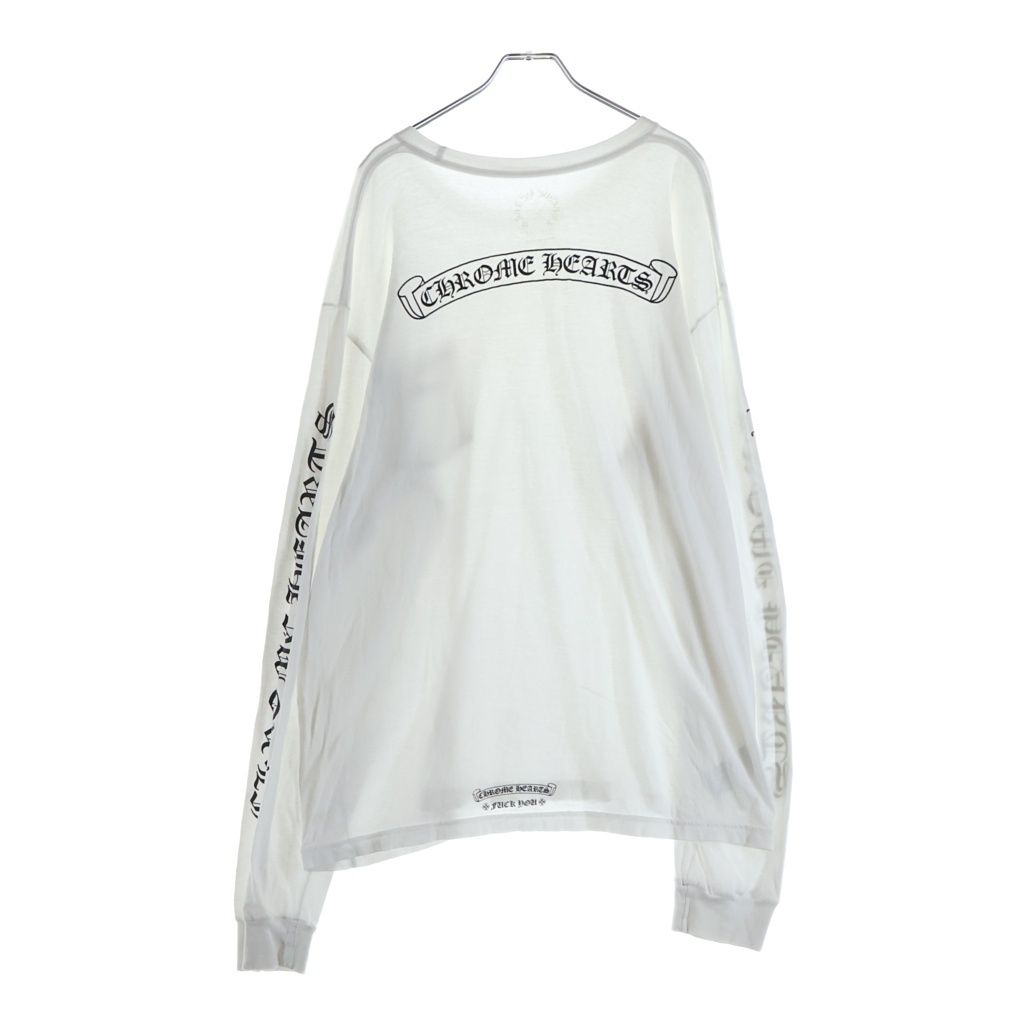 Chrome Hearts CH Long Sleeve English Logo Back Scroll Label T-Shirt