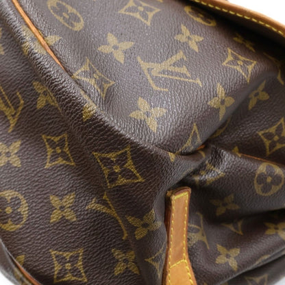 Louis Vuitton Monogram Saumur 35 Shoulder Bag Brown Leather Gold — view 5