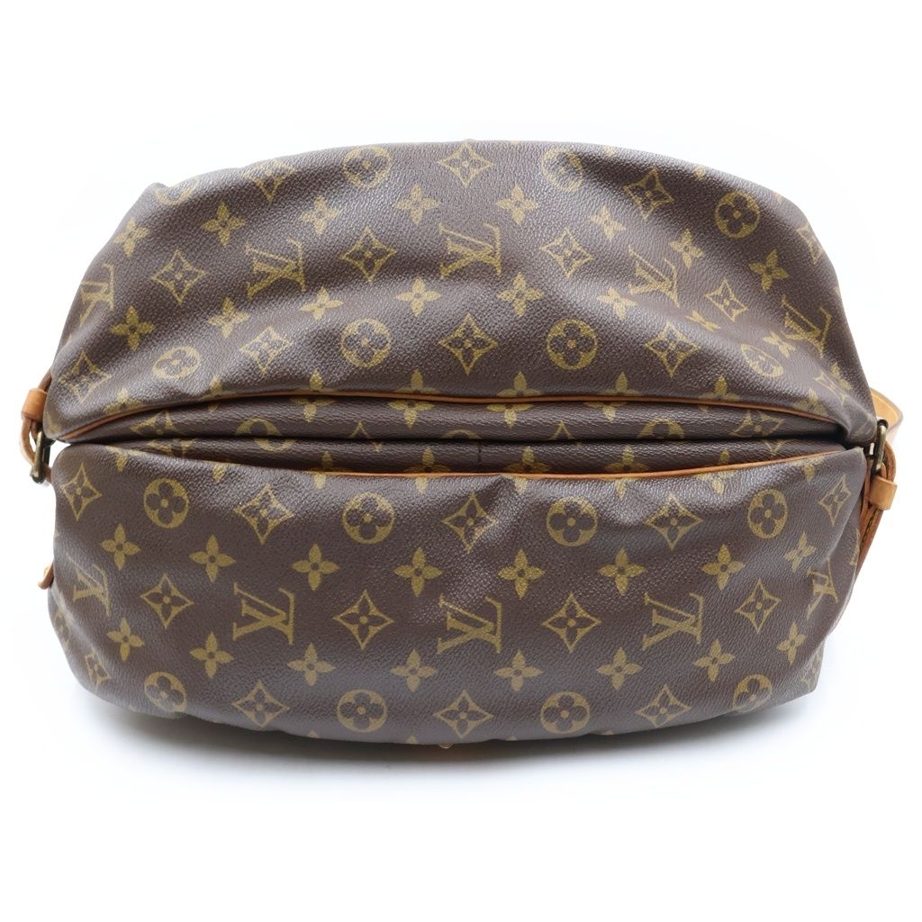 Louis Vuitton Monogram Saumur 35 Shoulder Bag Brown Leather Gold — view 4
