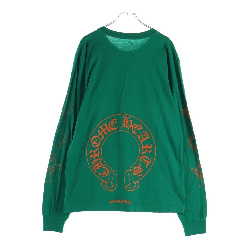 Chrome Hearts CH Long Sleeve CH Cross Horseshoe Print T-Shirt
