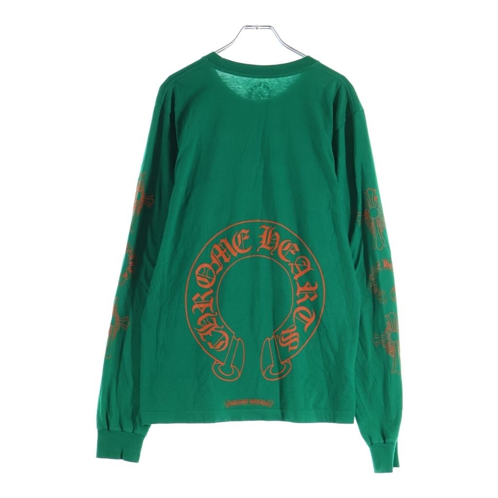 Chrome Hearts CH Long Sleeve CH Cross Horseshoe Print T-Shirt