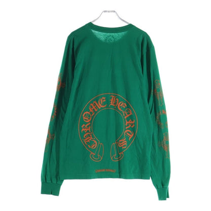 Chrome Hearts CH Long Sleeve CH Cross Horseshoe Print T-Shirt