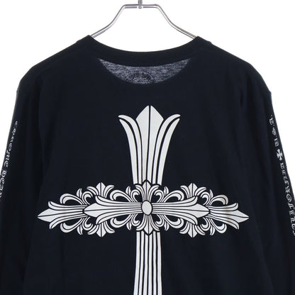 Chrome Hearts CH Long Sleeve Back Floral CH Cross Print T-Shirt — view 4