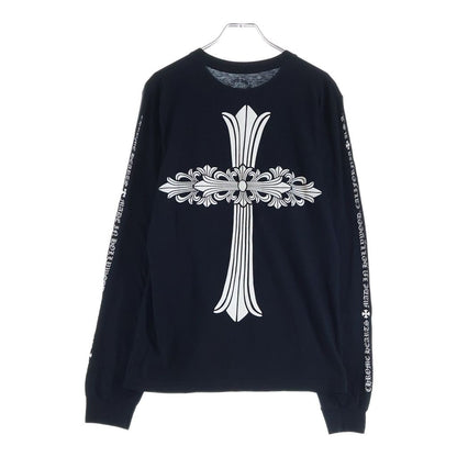 Chrome Hearts CH Long Sleeve Back Floral CH Cross Print T-Shirt