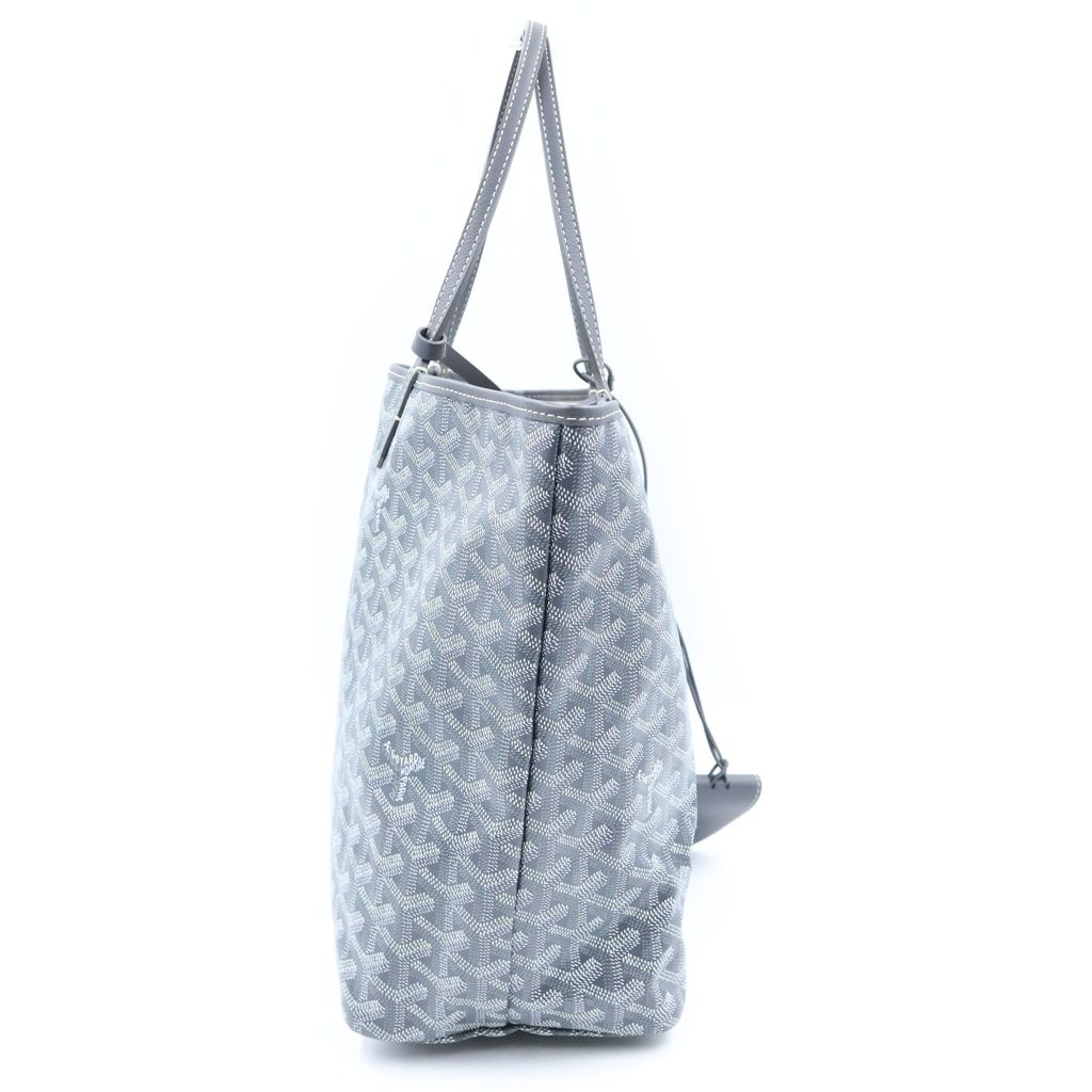 Goyard Saint Louis PM Tote Bag Gray Leather — view 3