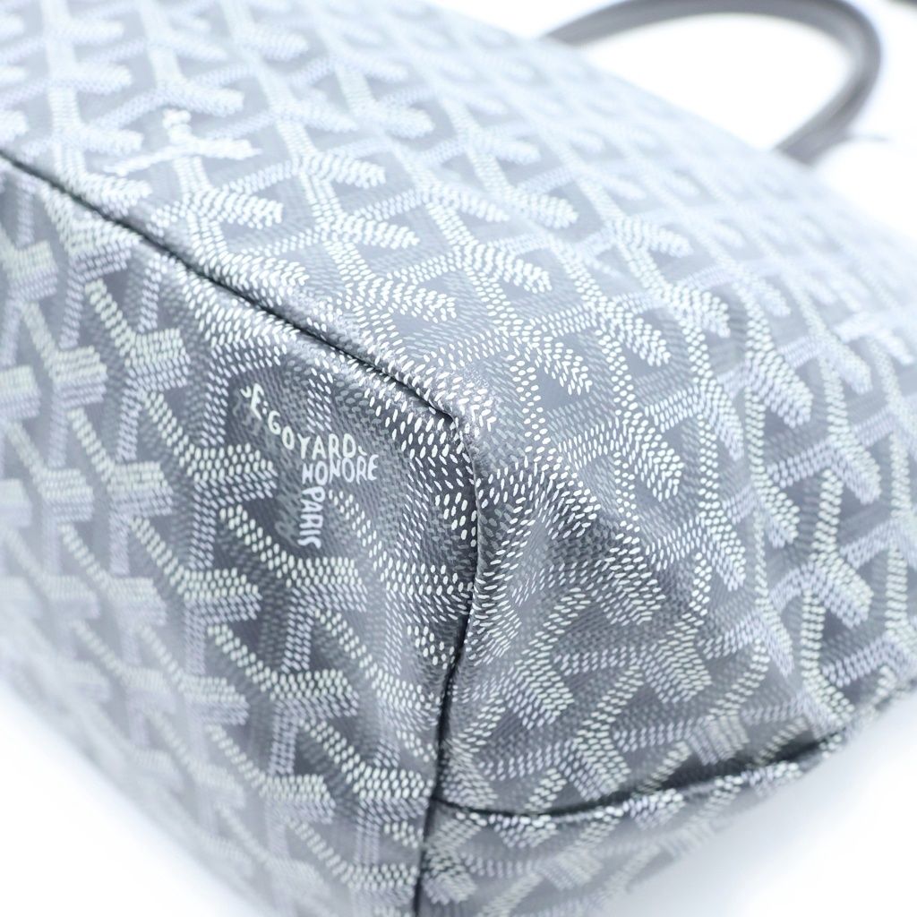 Goyard Saint Louis PM Tote Bag Gray Leather — view 5
