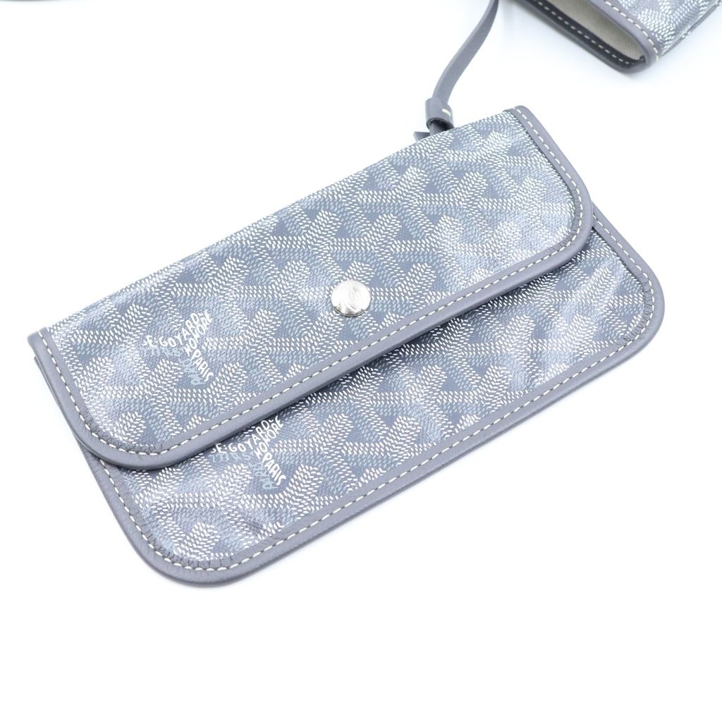 Goyard Saint Louis PM Tote Bag Gray Leather — view 7