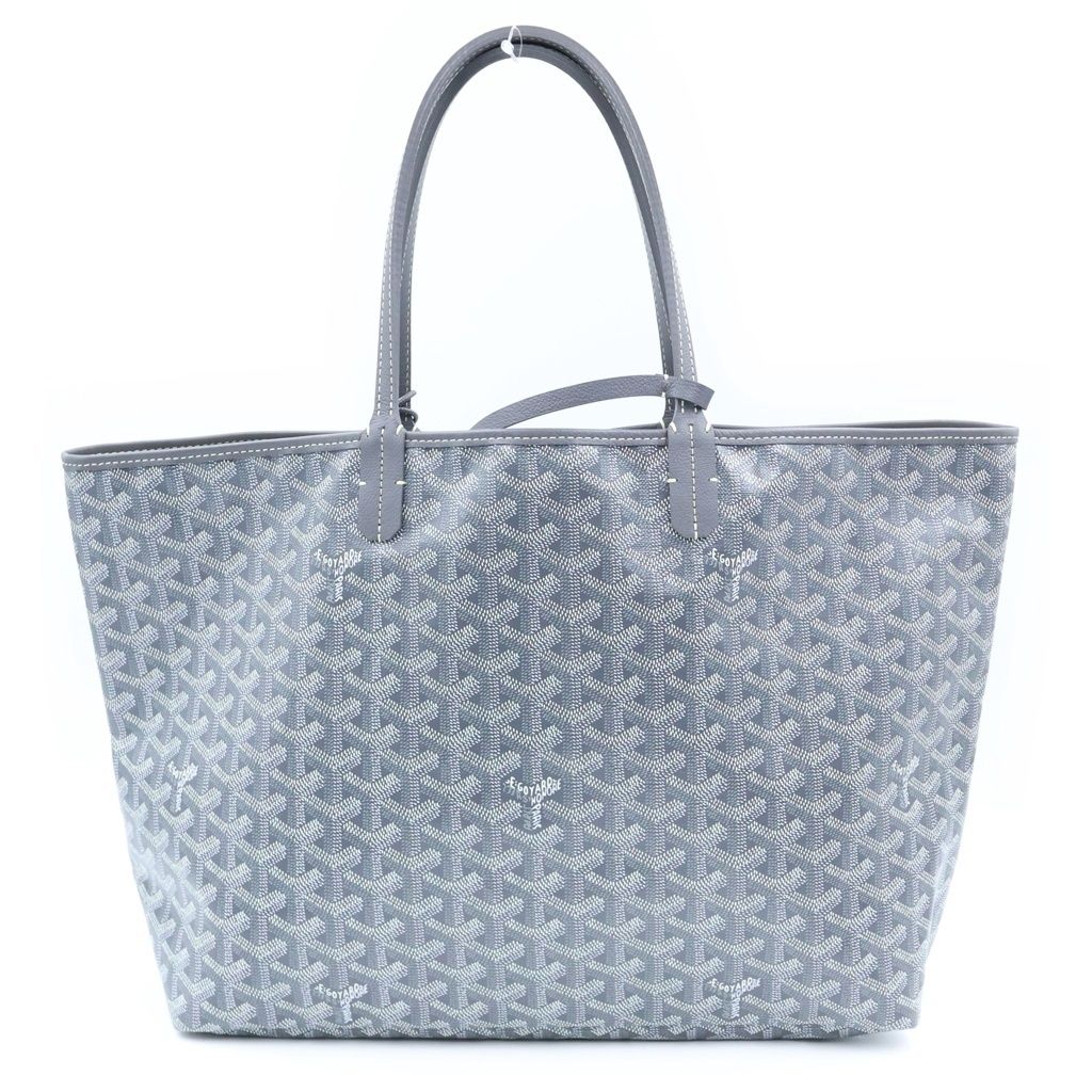Goyard Saint Louis PM Tote Bag Gray Leather — view 2