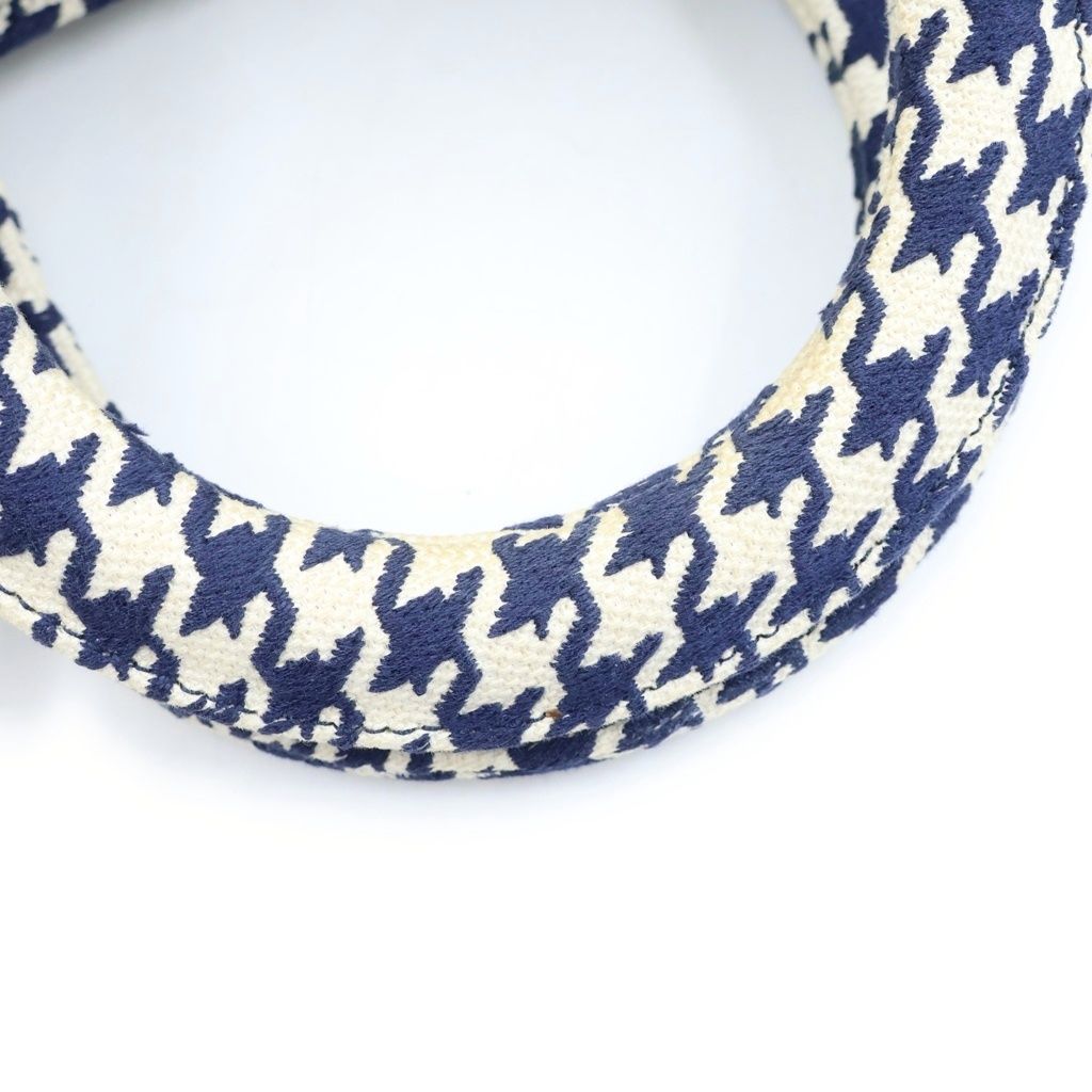 Dior Lady D-lite Light Medium 2-Way Shoulder Bag Navy White Canvas — view 6