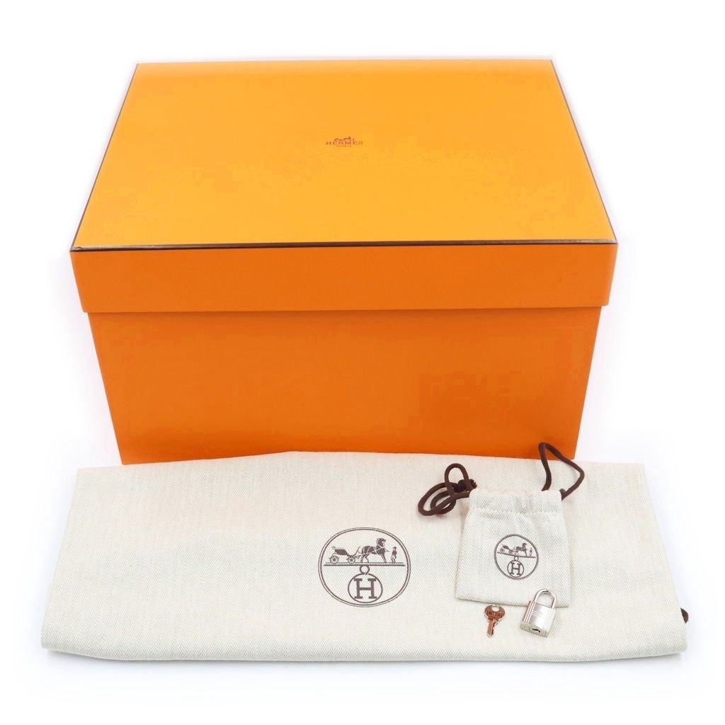 Hermes Picotin Lock MM Gris Asphalt Taurillon Maurice Leather Handbag Silver Beige — view 8