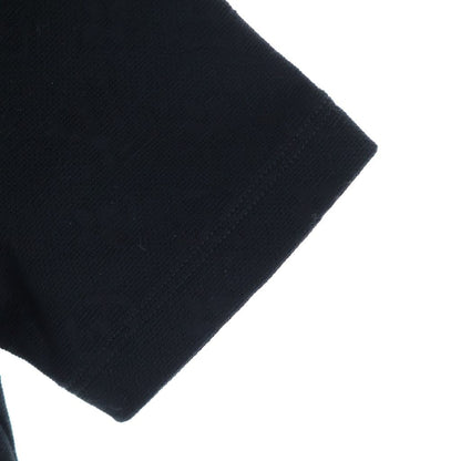 Louis Vuitton Gold Color Snap Button Monogram Pique Polo Dress Cotton Dress Black — view 5
