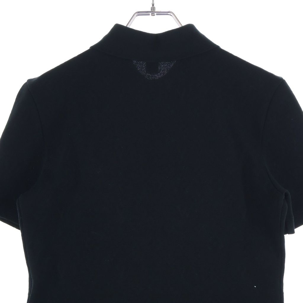 Louis Vuitton Gold Color Snap Button Monogram Pique Polo Dress Cotton Dress Black — view 4